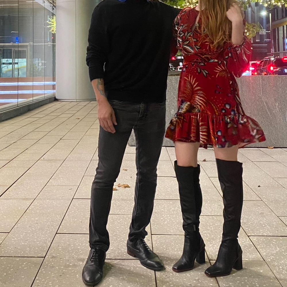 Vince Camuto Sleek Black Over the Knee Boots